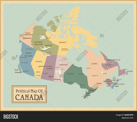 Detailed Map Of Canada Labeled