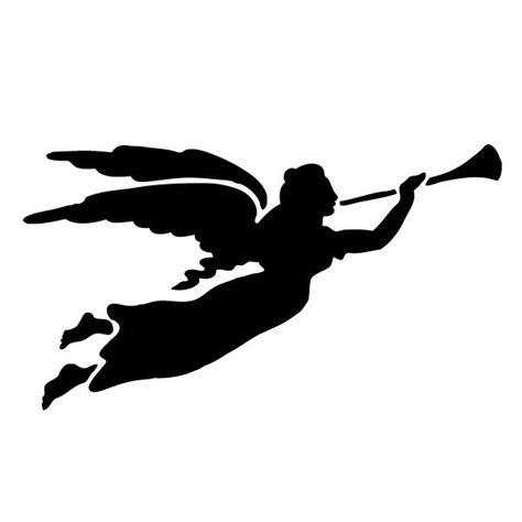 Angel With Trumpet Silhouette At Getdrawings Free Download