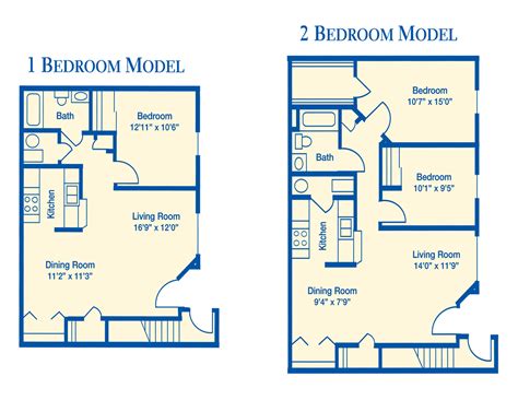 There is nothing too fancy about one bedroom floor plan, because simplicity is the key. Floor Plans | Summerview Apartments | Studio apartment ...