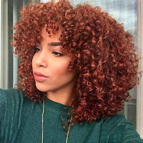 Runm Short Curly Afro Wigs For Black Women Kinky Curly Wig