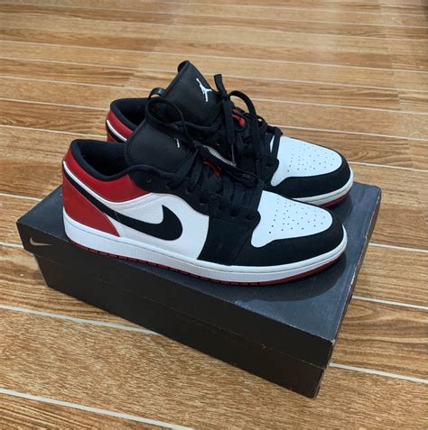 Air Jordan 1 Low Black Toe Mens Fashion Footwear Sneakers On Carousell