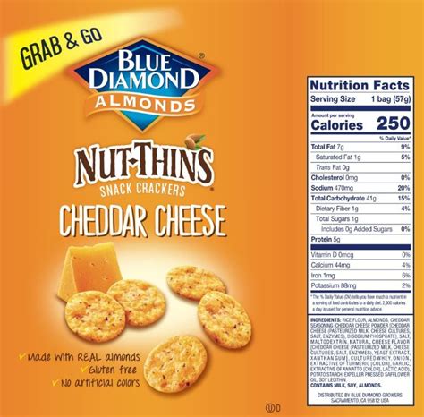 Nut Thins Cheddar Cheese Nutrition Runners High Nutrition