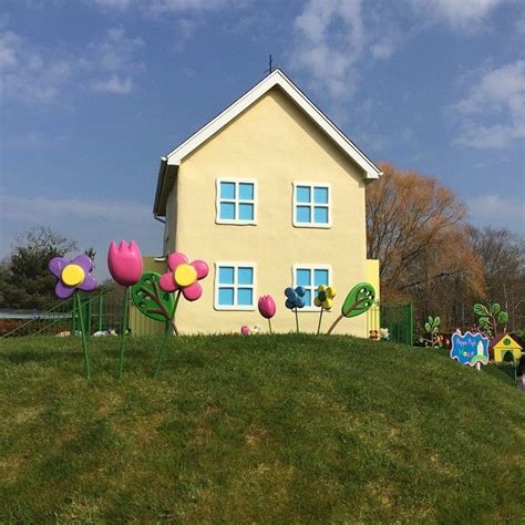Here Is Peppa Pigs House In Peppa Pig World With A Lovely Blue Sky