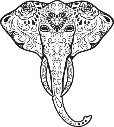 Please welcome the biggest terrestrial animal on earth! Get This Difficult Elephant Coloring Pages for Grown Ups ...