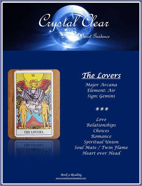 When this card appears, it usually means this time is likely to bring love in capital letters to the center stage of your life. The Lovers (With images) | Tarot card meanings, Tarot meanings, Tarot learning