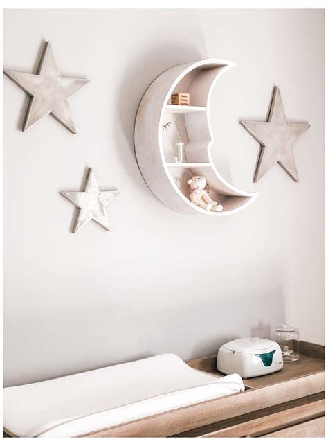 Long, plush curtains are a must in a princess room. Baby Boy Star & Moon Themed Nursery #baby #room #wall # ...