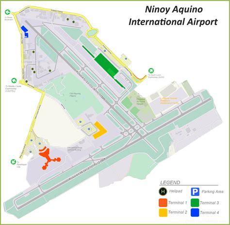 Ninoy Aquino International Airport Overview Map NAIA Ontheworldmap Com