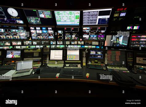 The Master Control Area Of Television Channel 7 Melbourne Stock Photo