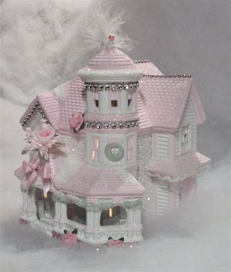 My Shabby Chic Style Lighted Christmas Village Houses Shabby Chic