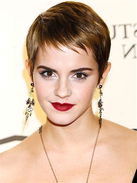 Looking more distinguished than boyish, watson pulls off the drastically different look. Pin on Low Maintenance Hairdos