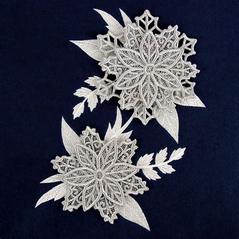 Frosted Snowflake Flower Layered Lace