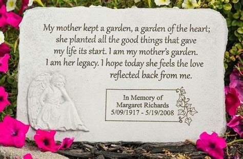 Personalized Mother Memorial Stone Kept A Garden