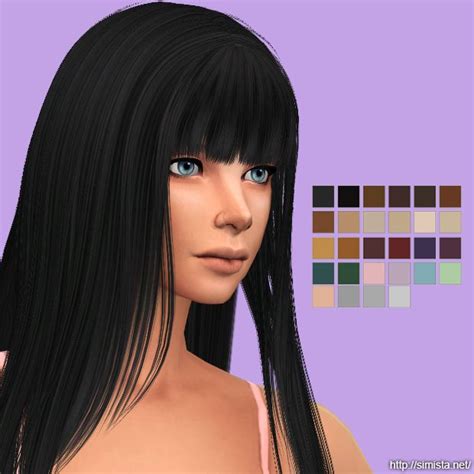 Sims 4 Cc Female Long Hair Mediafire Sims 4 Anime Sims Hair Sims 4