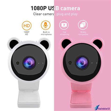 Câmera De Webcam Full Hd 1080p Hd Webcam Usb Visão Noturna Câmera De