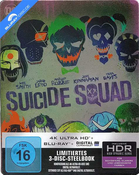 Suicide Squad 2016 4k Limited Steelbook Edition 4k Uhd Blu Ray Uv