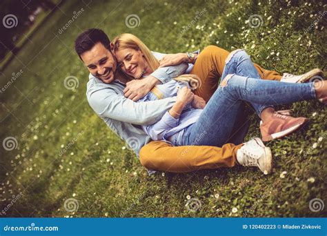 Couple In Hug Stock Image Image Of Cheerful Caucasian 120402223