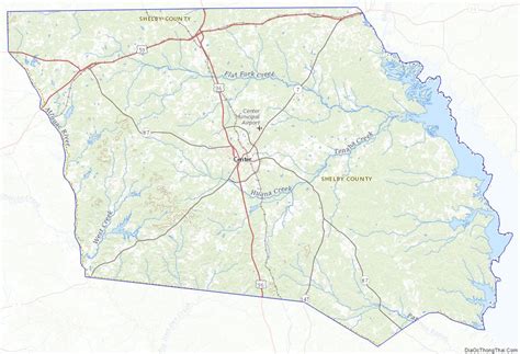 Map Of Shelby County Texas Địa Ốc Thông Thái
