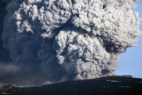 May 8 2010 Ash Cloud Erupting From Eyjafjallajokull Volcano Iceland
