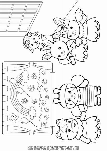Calico Coloring Critters Pages Sylvanian Families Printable