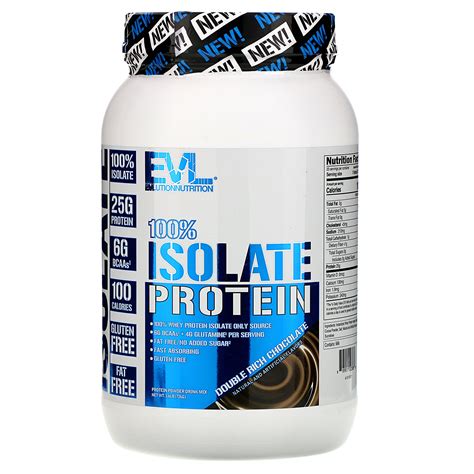 EVLution Nutrition 100% Isolate Protein, Double Rich Chocolate, 1.6 lb (726 g) - Walmart.com ...