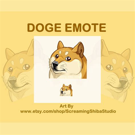 Doge Premade Emote For Twitch Streamers Discord Youtube And Etsy India