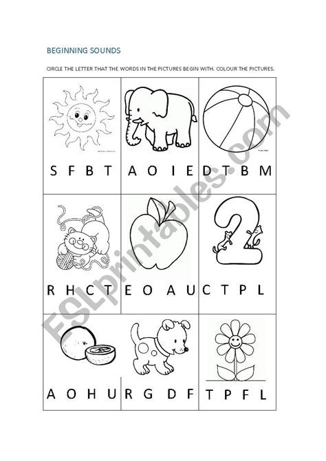 Beginning Sounds Worksheets And Online Exercises 2ae