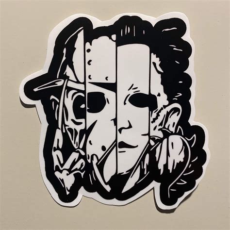 Amazon.com: Freddy Krueger Sticker - Horror Sticker - Michael Myers Sticker - Jason Sticker 