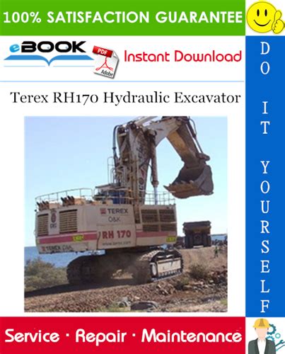 Terex Rh170 Hydraulic Excavator Service Repair Manual Pdf Download