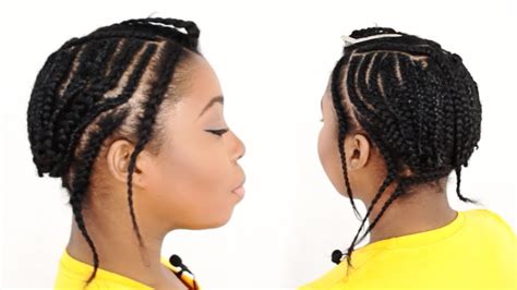 Sew In Braid Pattern With Leave Out Tutorial Part 2 Of 7 Youtube