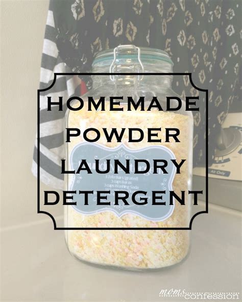 Homemade Powder Laundry Detergent Moms Confession