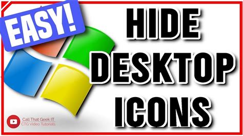 How To Hide The Desktop Icons In Windows 10 Youtube