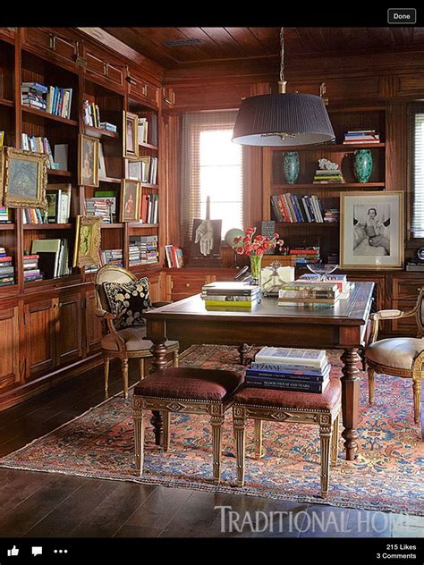Traditional Study Home Office Design Bookshelves In Living Room