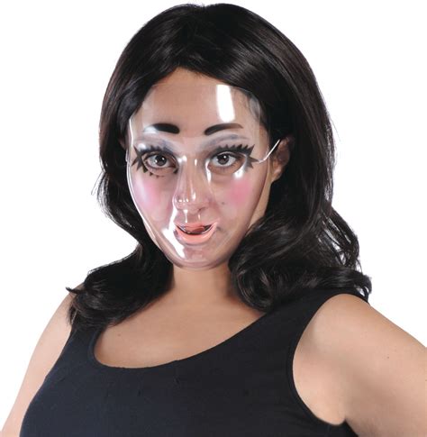 Creepy Face Mask Clear One Size Wearable Costume Accessory For Halloween Party City