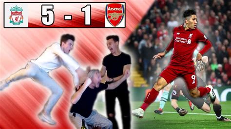 Liverpool 5 1 Arsenal Fan Reaction Youtube