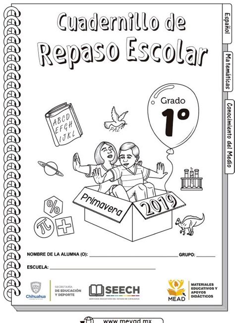Cuadernillo De Repaso Escolar Primer Grado De Primaria Primavera 2019 0df