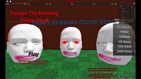 Roblox Escape Running Felipe Head Start Youtube