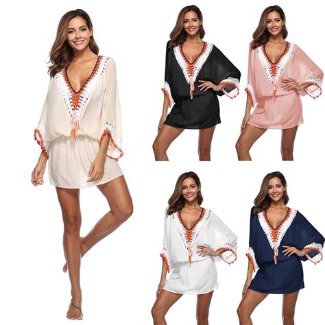 Bikini Cover Up Women Swimsuit Cover Ups Sexy Beach Dress 2018 Summer Robe De Plage Solid Cotton
