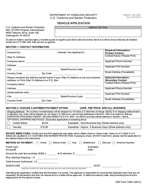 Cbp Travel Form 15 Free Templates In Pdf Word Excel Download