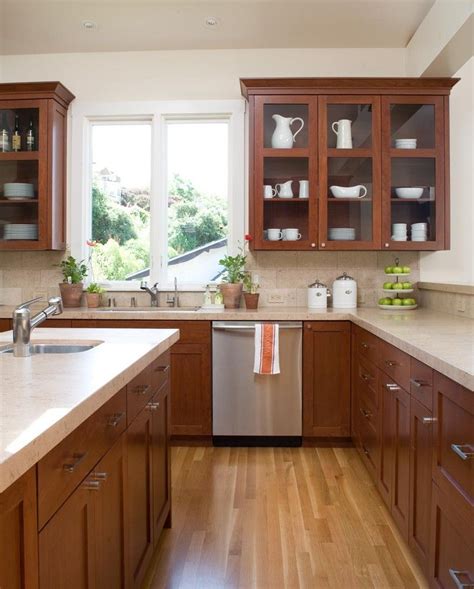 Magnificent Cherry Cabinets Vogue San Francisco Contemporary Kitchen Decoration Ideas With B