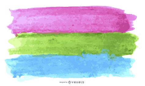 Polysexual Pride Flag Watercolor Vector Download