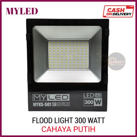 MYLED Lampu Sorot LED Flood Light 300 Watt Cahaya Putih Warm