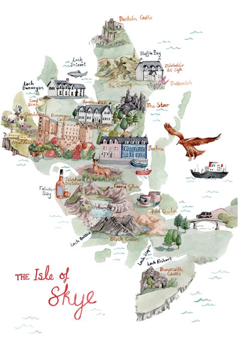 The Isle Of Skye An Illustrated Map Hireillo