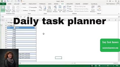 Create A Daily Task Planner With Excel Mindovermetal English