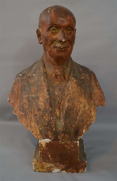 Signed Plaster Bust Of A Gentleman In Antique Busts