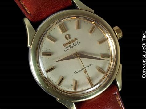 1961 Omega Constellation Vintage Mens Watch Automatic 14k Gold And St