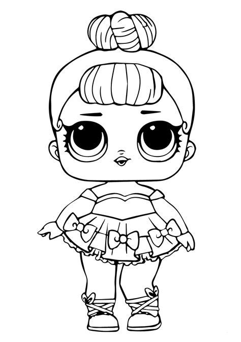 Lol Doll Coloring Page Miss Baby Glitter Lol Dolls Baby Coloring