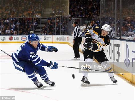 Torey Krug Of The Boston Bruins Skates Against The Toronto Maple
