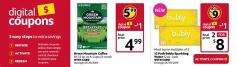 Digital Coupons For Green Mountain Coffee And Bubly Sparkling Water