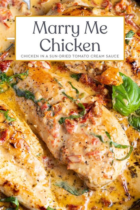 Marry Me Chicken Chicken In A Sun Dried Tomato Cream Sauce 40 Aprons
