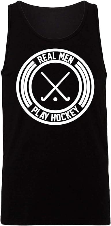 Hippowarehouse Real Men Play Hockey Vest Tank Top Unisex Jersey
